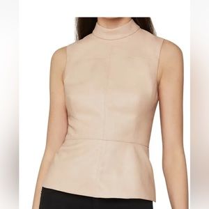BCBG Maxazaria blush leather top